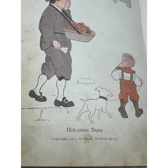 SCARCE 1908 Bye-Lo Series HOT CROSS BUNS Mother Goose Blanche F Wright - Picture 9 of 10